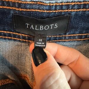 Talbots Dark Blue Denim Jean Skirt